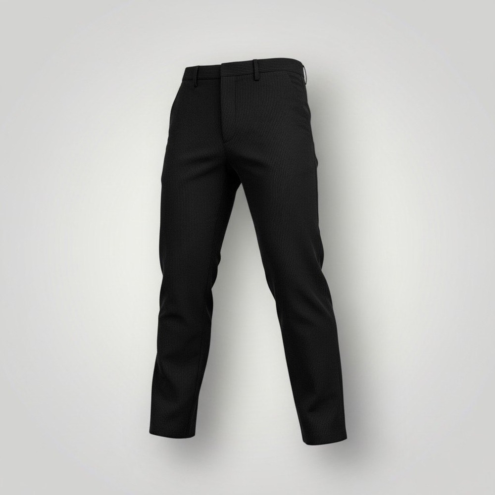 Ouku Trousers Pant Men Large Black Wide Leg Stretch Capsule Lightweight Career